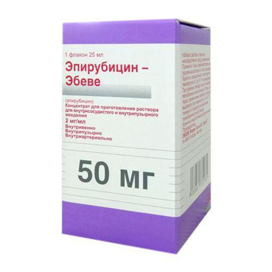 Епірубіцин Ебеве інфузійний розчин 50 мг флакон 25мл
